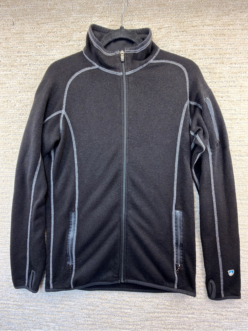 Kuhl Men’s Alfpaca Full Zip Jacket w/ Zipped Pockets Black
